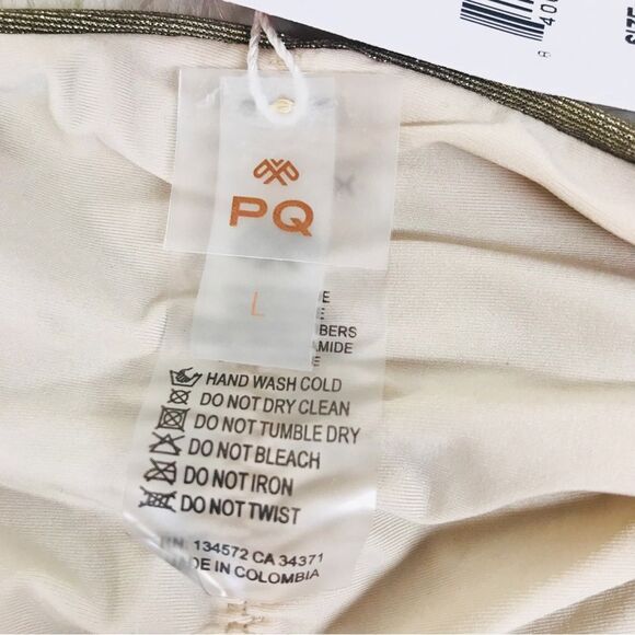 ANTHROPOLOGIE PilyQ Haven Wave Metallic Teeny Bikini Bottom Small Large‎ New - Picture 8 of 9